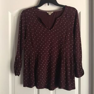 Lucky Brand Burgundy Top
